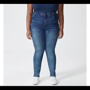 Distressed Blue Denim Jeans by Universal Standard